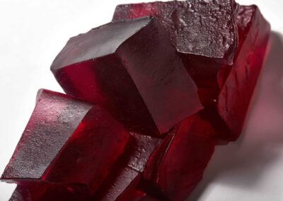 Red glass sculpture