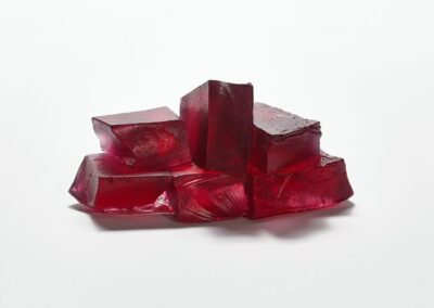 Red glass sculpture
