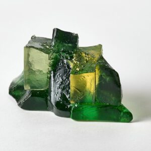 Handmade Art Glass Sculpture inspired by a rocky outcrop by International Glass Maker Deborah Timperley